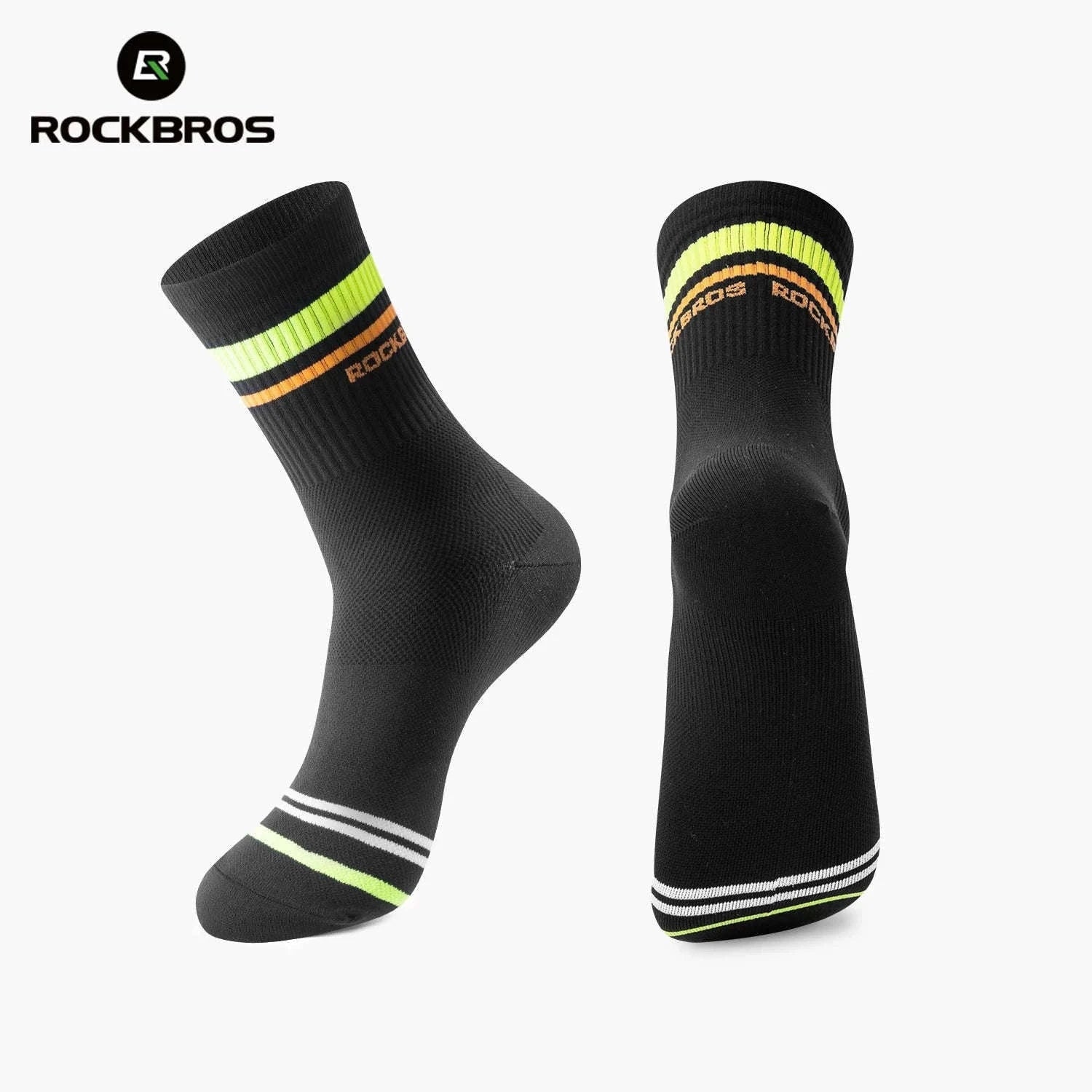 Cycling Socks Knee-High Breathable Stretch Sport Socks-2pairs 490068 / S(EUR 35-38)