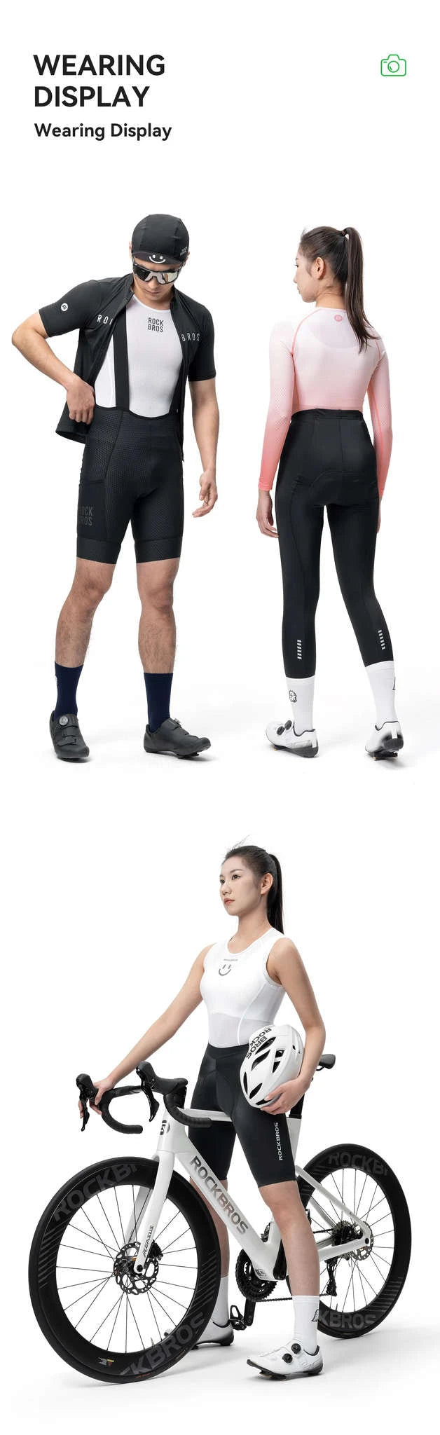 Cycling Socks Nylon Elastane Moisture-Absorbing Sport Socks-2pairs 490009-ad / M(EUR 39-42)