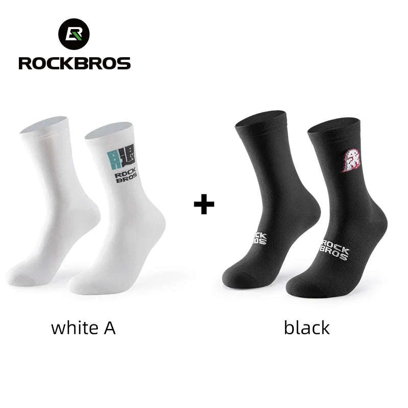 Cycling Socks Nylon Elastane Moisture-Absorbing Sport Socks-2pairs 490009-ad / M(EUR 39-42)