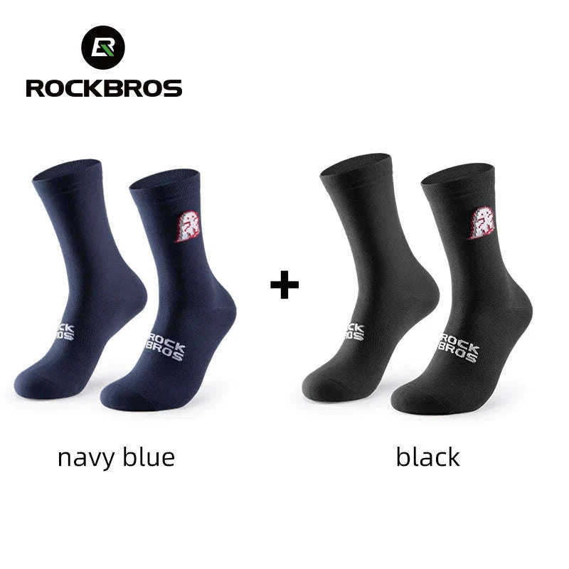 Cycling Socks Nylon Elastane Moisture-Absorbing Sport Socks-2pairs 490009-ad / M(EUR 39-42)