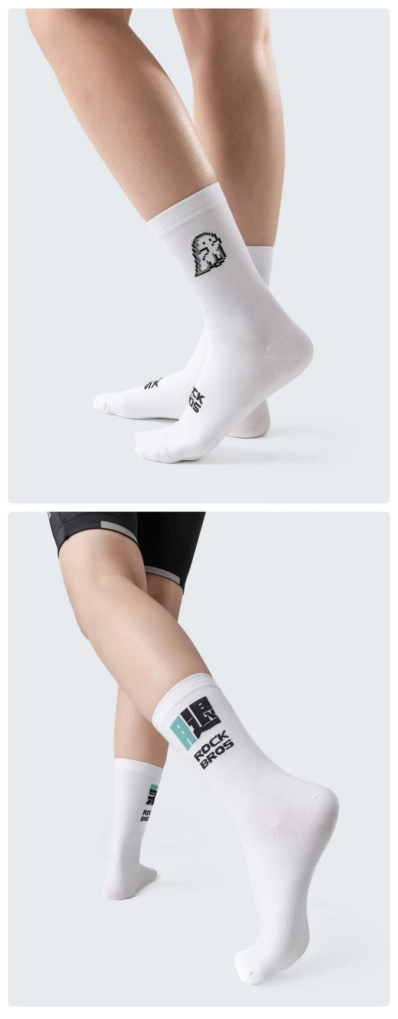 Cycling Socks Nylon Elastane Moisture-Absorbing Sport Socks-2pairs 490009-ad / M(EUR 39-42)