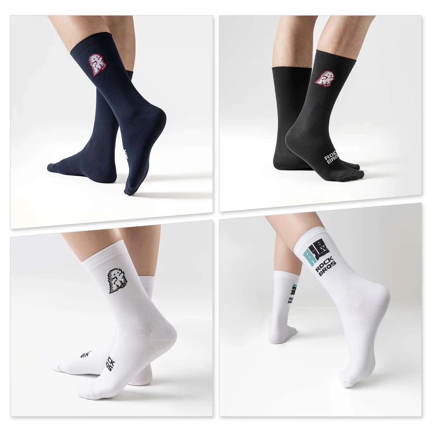 Cycling Socks Nylon Elastane Moisture-Absorbing Sport Socks-2pairs 490009-ad / M(EUR 39-42)