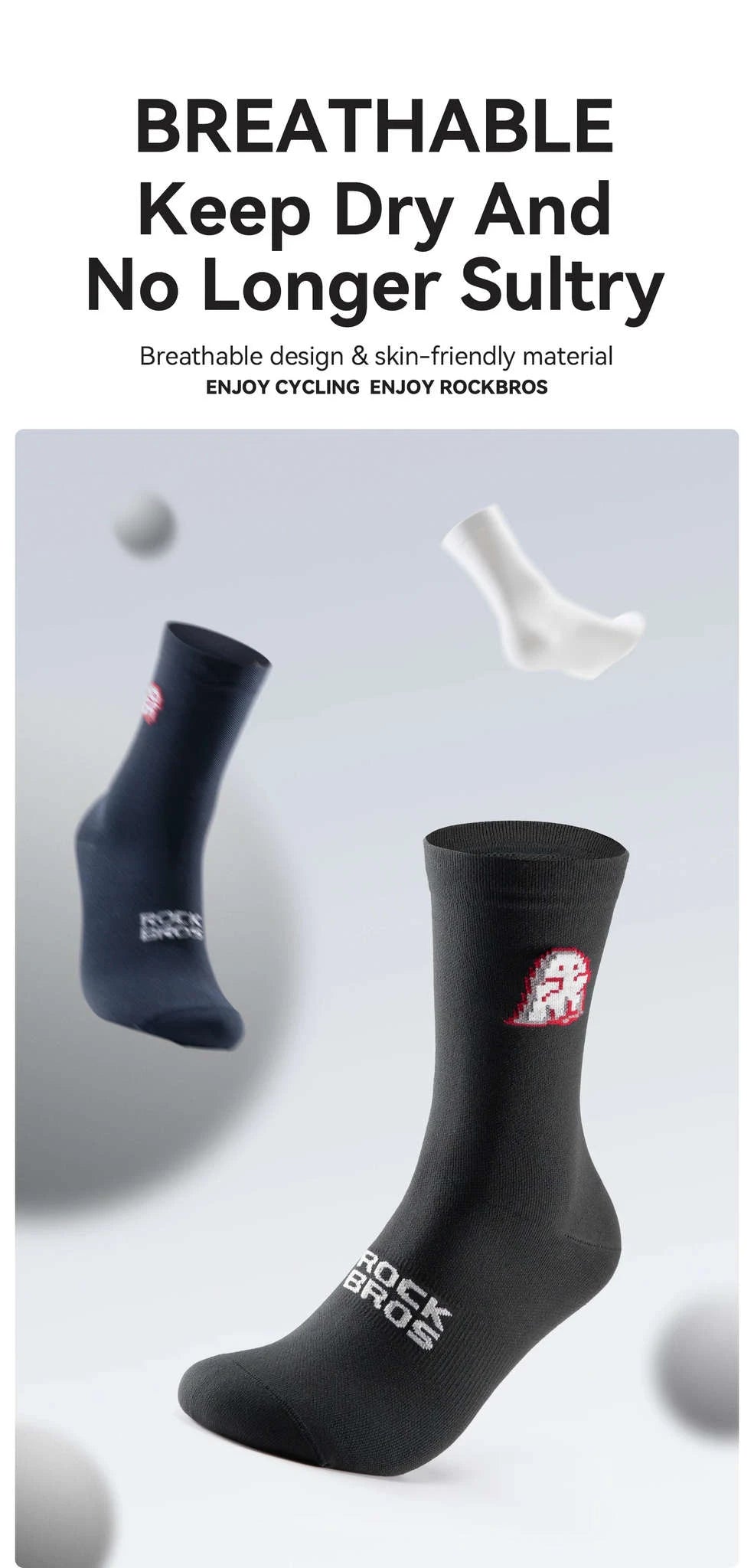 Cycling Socks Nylon Elastane Moisture-Absorbing Sport Socks-2pairs 490009-ad / M(EUR 39-42)