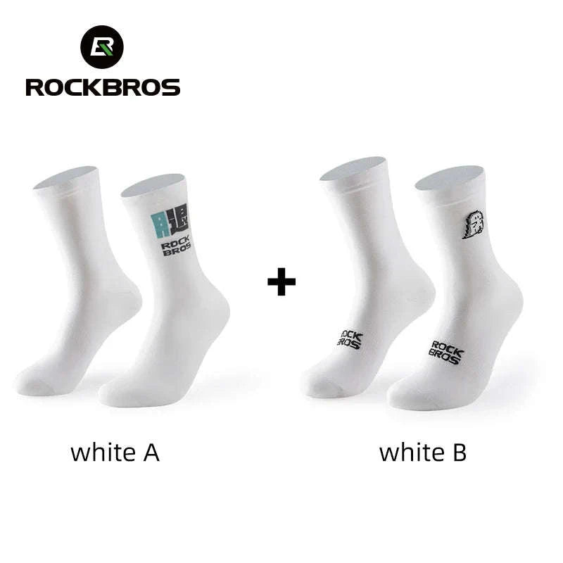 Cycling Socks Nylon Elastane Moisture-Absorbing Sport Socks-2pairs 490009-ad / M(EUR 39-42)