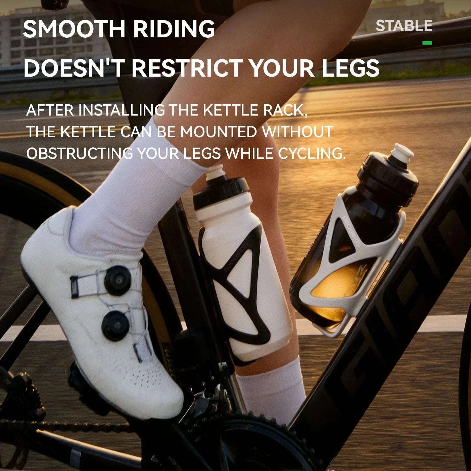 Cycling Water Bottle 0.6L with Bike Cage for Easy Hydration-310050-C