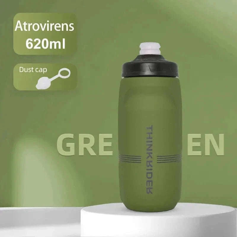 Cycling Water Bottle Leakproof Lightweight for Smooth Hydration-Atrovirens 620ml
