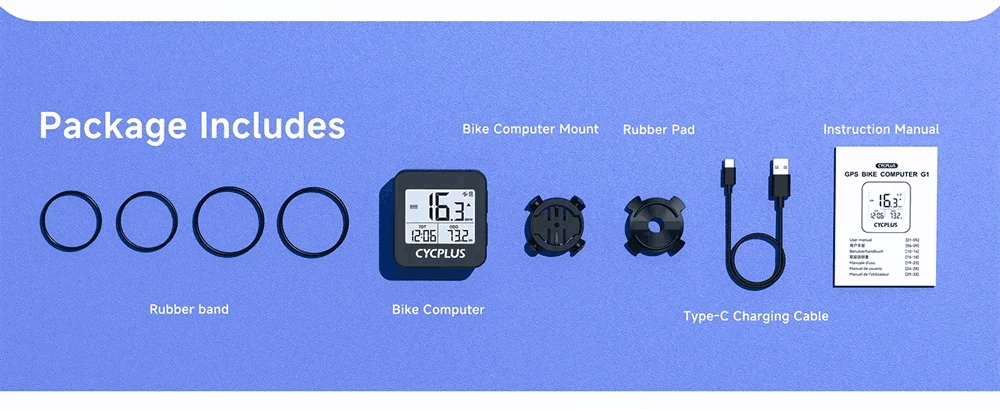CYCPLUS GPS Bike Computer Wireless Stopwatch IPX6 Waterproof-G1 Z1