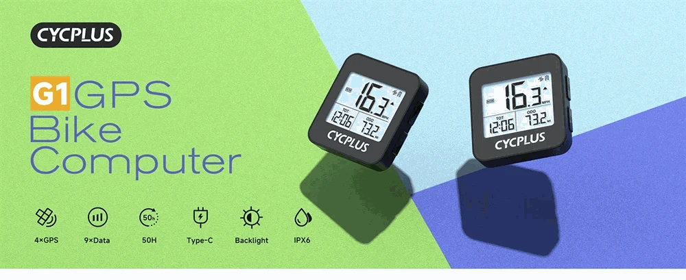 CYCPLUS GPS Bike Computer Wireless Stopwatch IPX6 Waterproof-G1 Z1