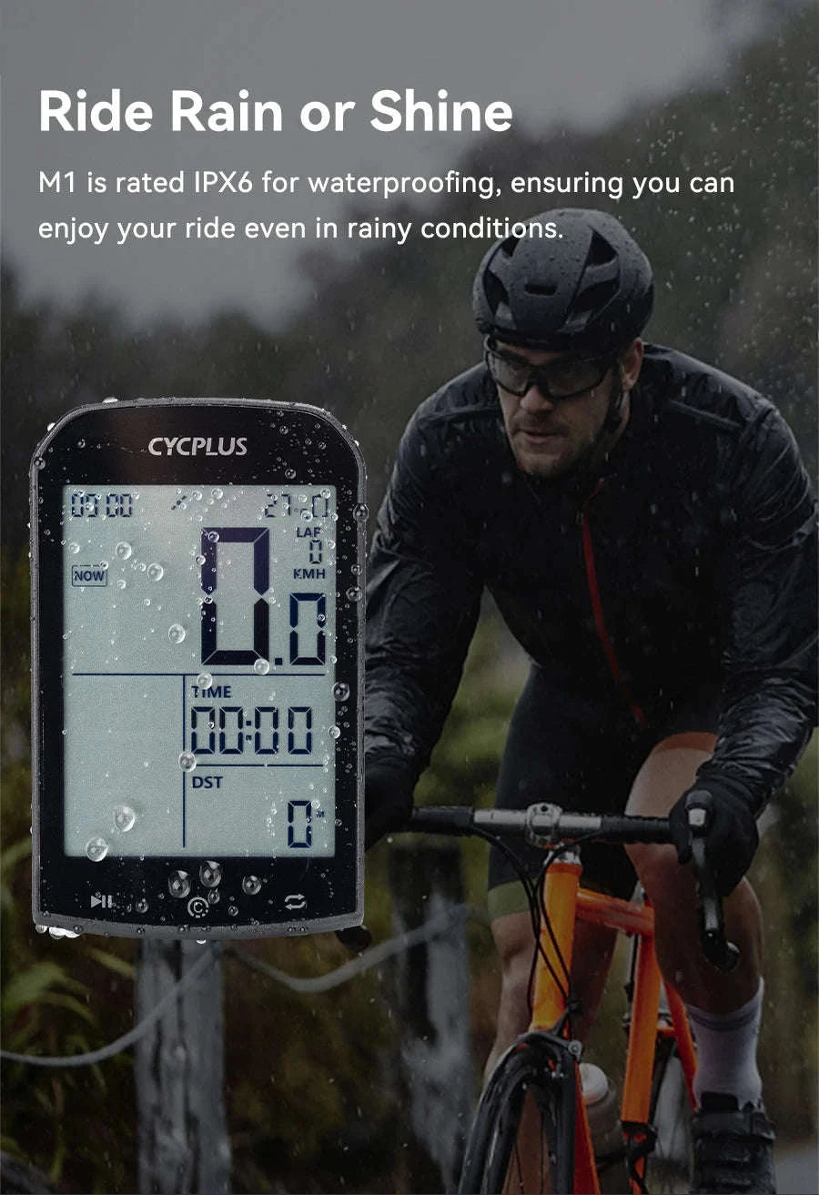 CYCPLUS M1 GPS Bicycle Computer with Bluetooth and ANT+-M1 C3x2 Z1