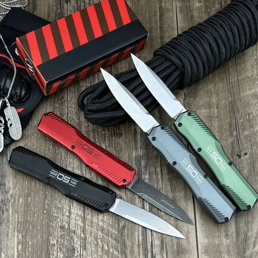 D2 Steel Folding Pocket Knife 20cm Outdoor EDC with T6 Aluminum Handle-United States / D