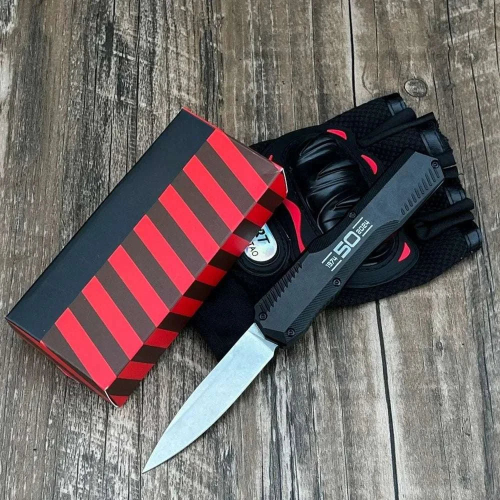 D2 Steel Folding Pocket Knife 20cm Outdoor EDC with T6 Aluminum Handle-United States / D