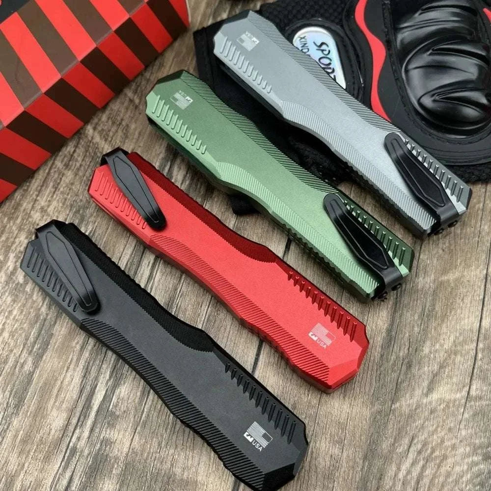 D2 Steel Folding Pocket Knife 20cm Outdoor EDC with T6 Aluminum Handle-United States / D