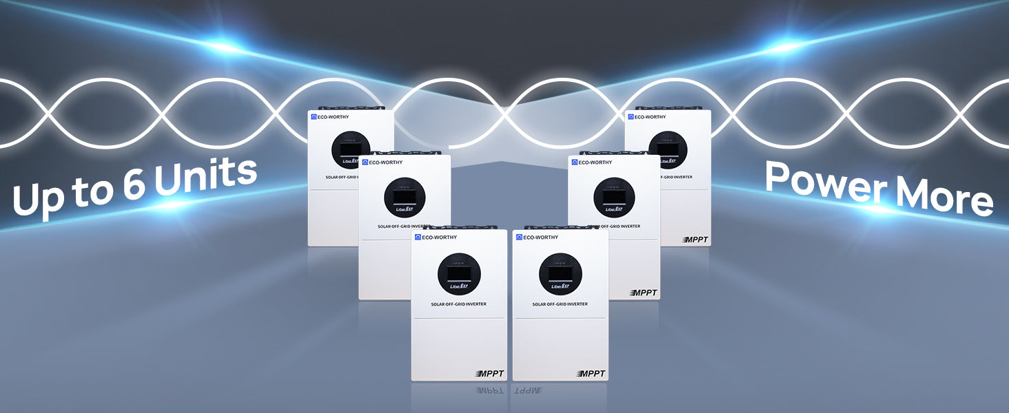 5.12kWh 48V 100Ah LiFePO4 Battery with 6kW Off-Grid Inverter