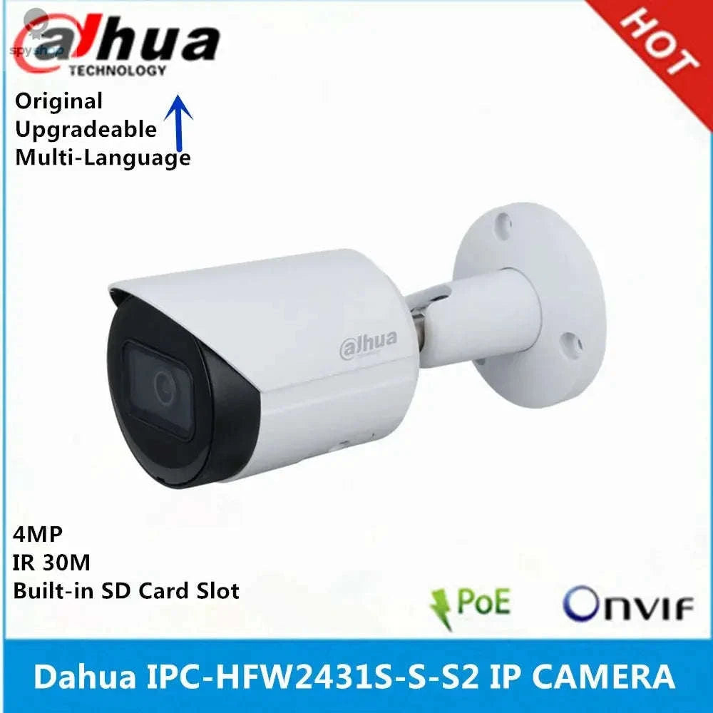 Dahua IPC-HFW2441S-S WizSense Bullet Camera – 4MP PoE, IR30M, Outdoor Security-2.8mm / CHINA