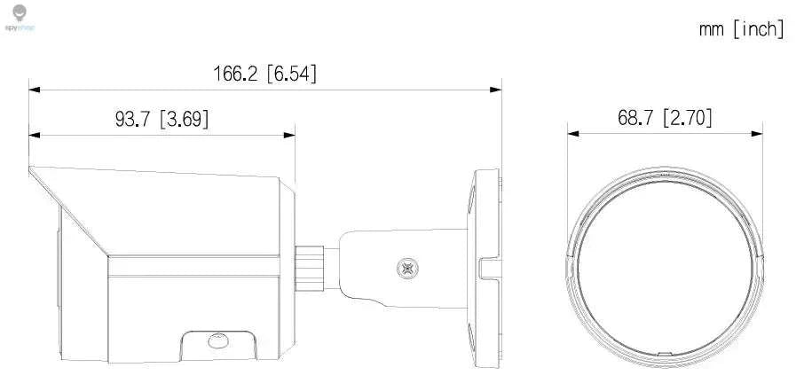 Dahua IPC-HFW2841S-S 8MP Bullet IP Camera – 4K Clarity, AI Detection, Night Vision-3.6mm / CHINA