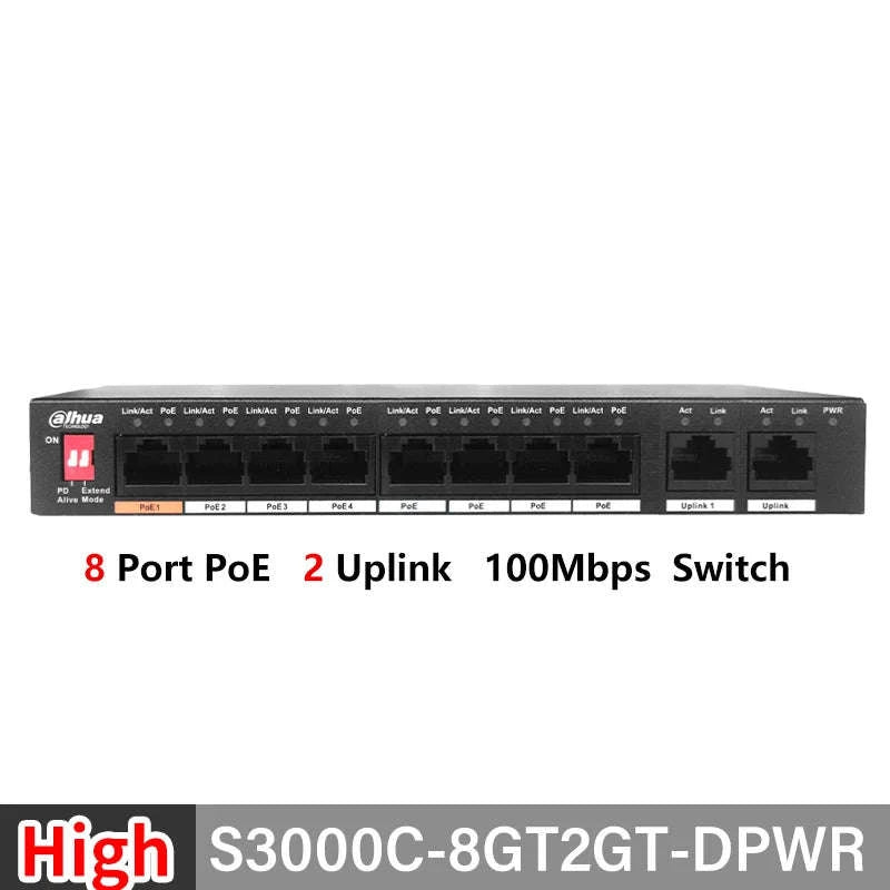 Dahua PoE Switch for IP Cameras and Intercoms-6 Port Max 60W / UK Plug