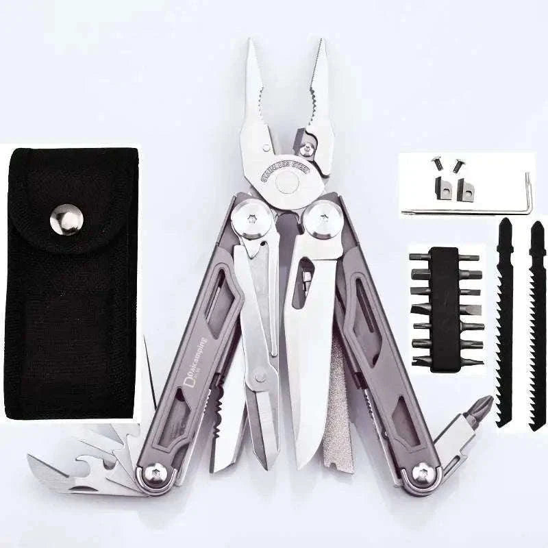 Daicamping DL30 21-in-1 Multitool for Camping and Repairs-DL30 full set silver / spain
