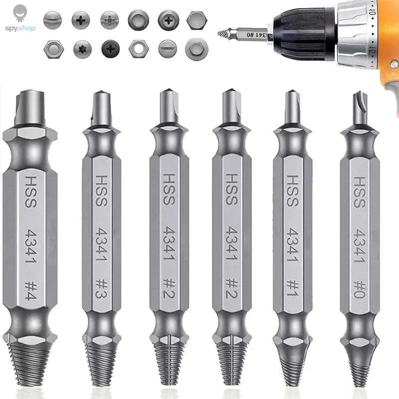 Damaged Screw Extractor Set – High‑Speed Steel Precision Removal Kit-Gold