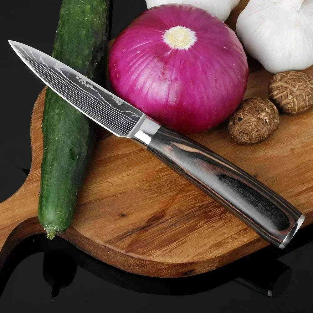 Damascus Kitchen Knife for Precise, Comfortable Daily Prep-5inch santoku knife