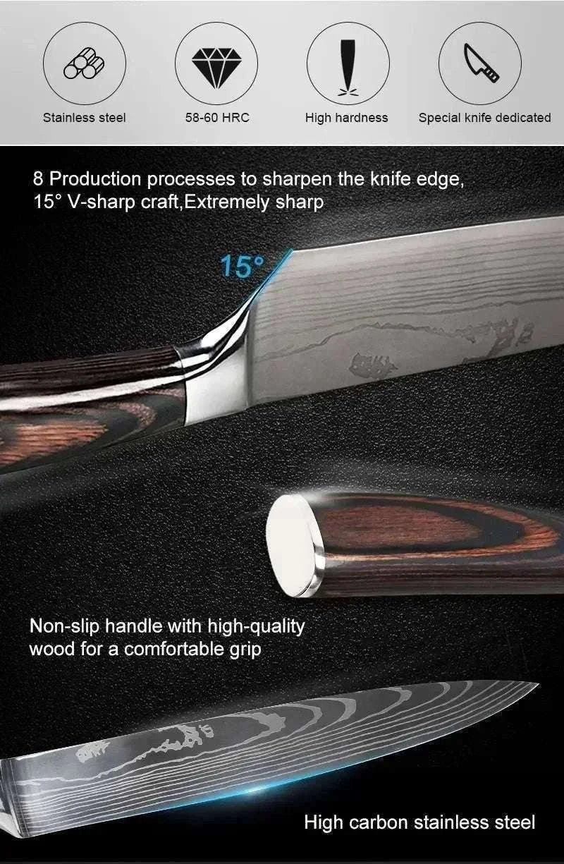 Damascus Kitchen Knife for Precise, Comfortable Daily Prep-5inch santoku knife