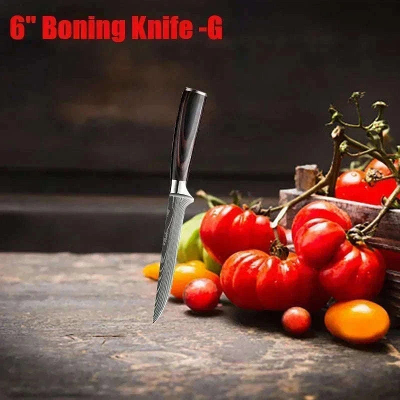 Damascus Kitchen Knife for Precise, Comfortable Daily Prep-5inch santoku knife