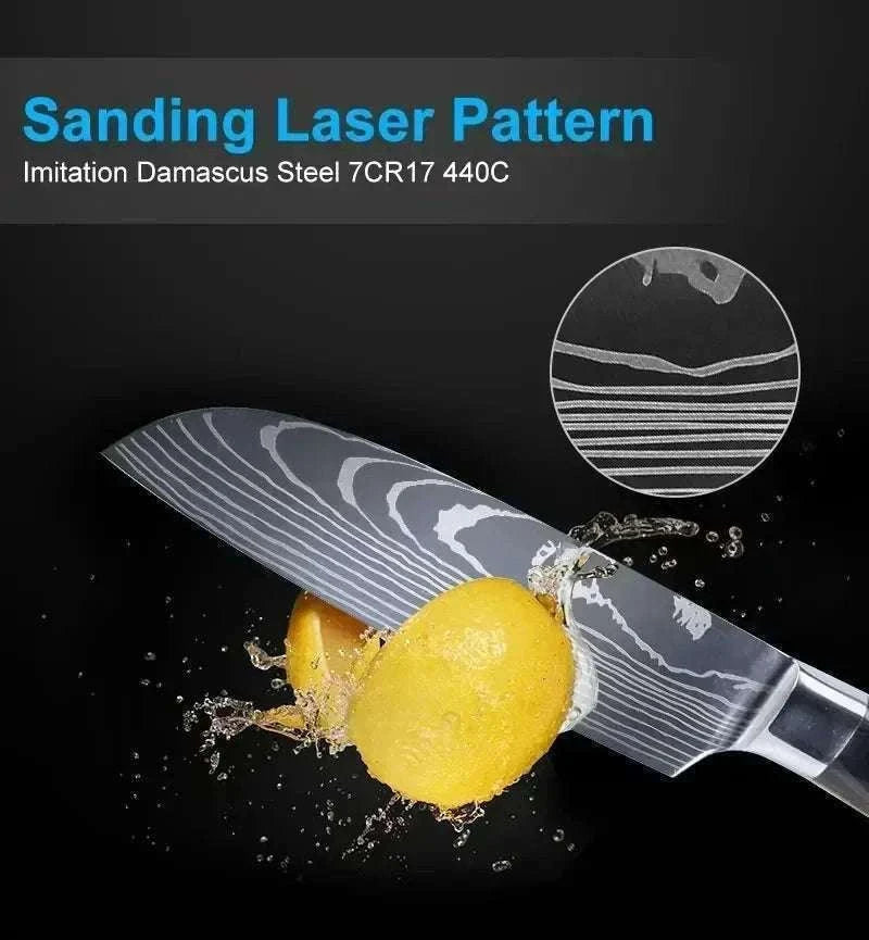 Damascus Kitchen Knife for Precise, Comfortable Daily Prep-5inch santoku knife