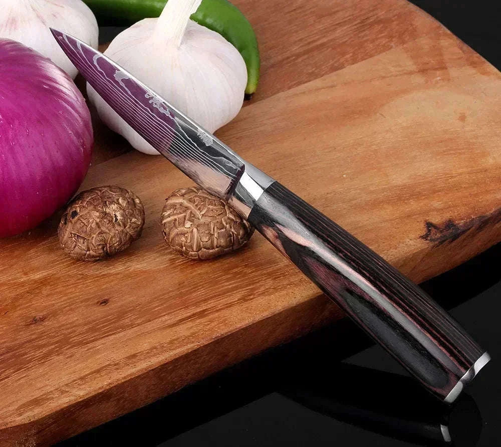 Damascus Kitchen Knife for Precise, Comfortable Daily Prep-5inch santoku knife