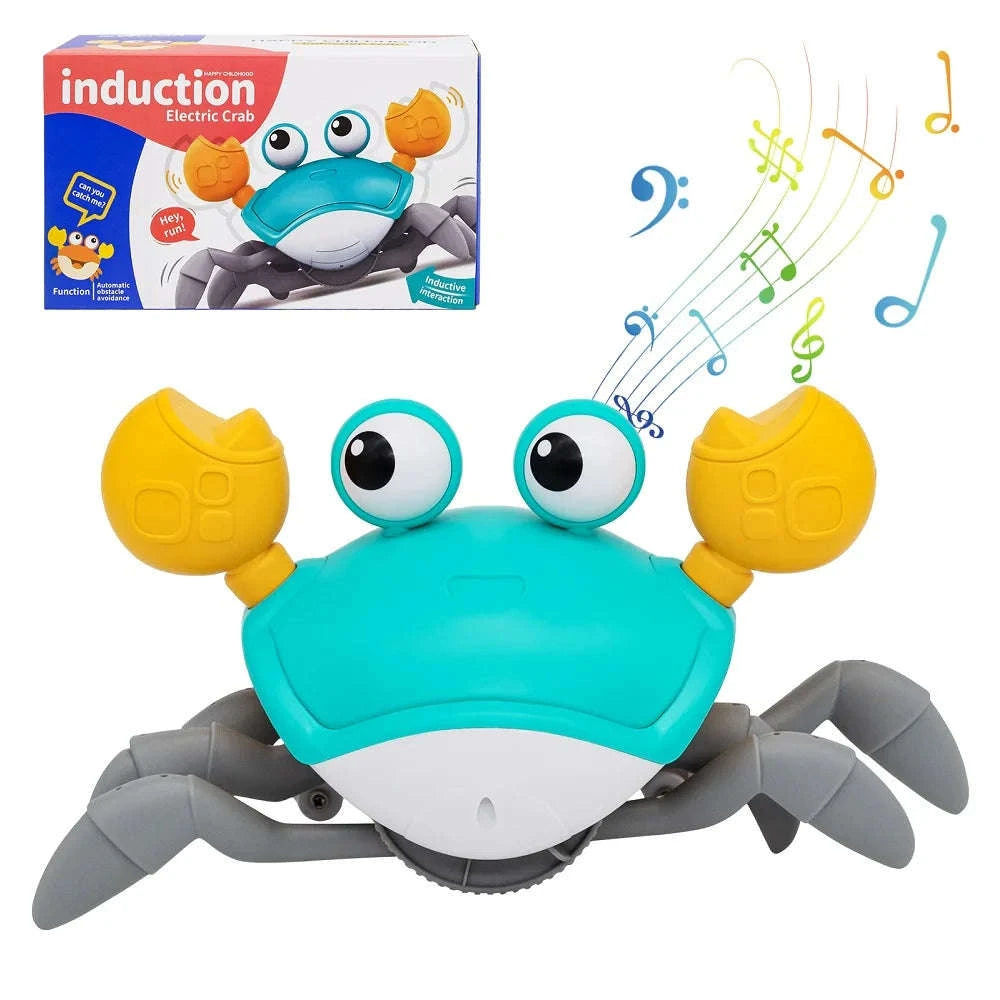 Dancing Crab Run Away Toy for Babies-Blue