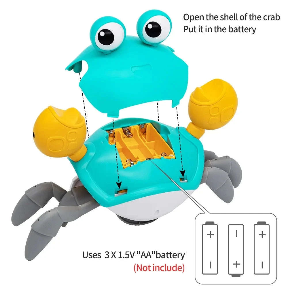 Dancing Crab Run Away Toy for Babies-Blue