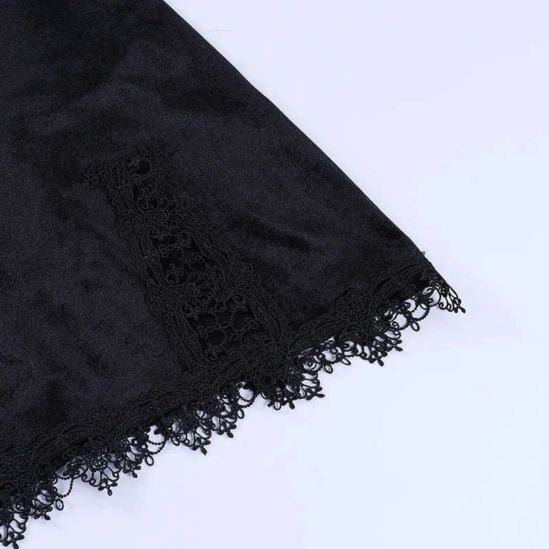 Dark Cross Black Mini Dress-black / S