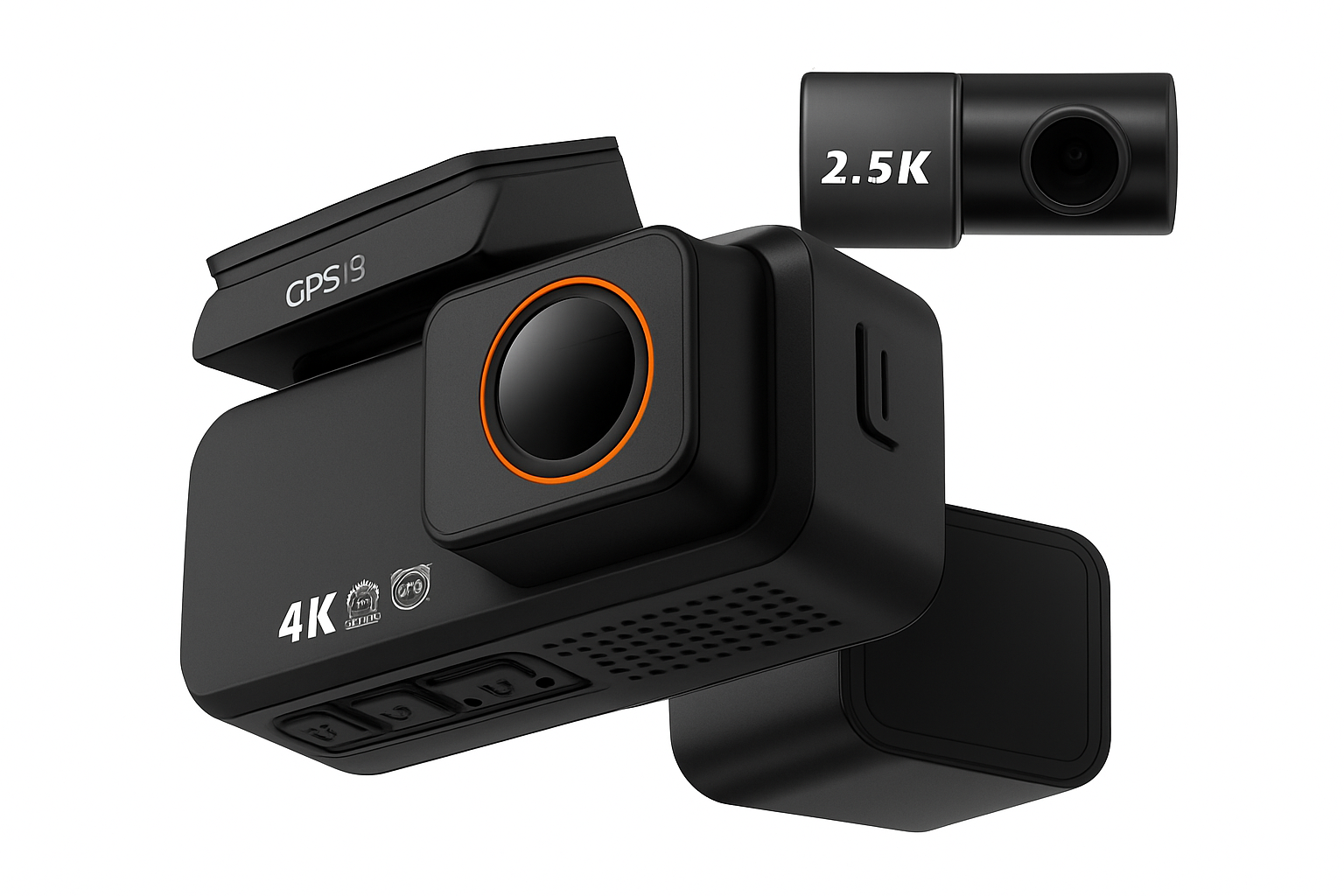 Dubbellins 4K UHD Dashcam med fram- och bakinspelning