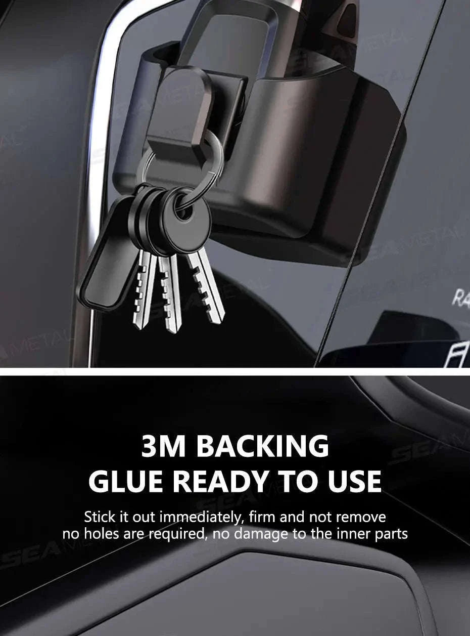 Dashboard Car Key Storage Box with Hanging Hook-1pc