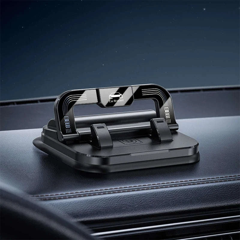 Dashboard Car Phone Holder with Number Plate-Black orange