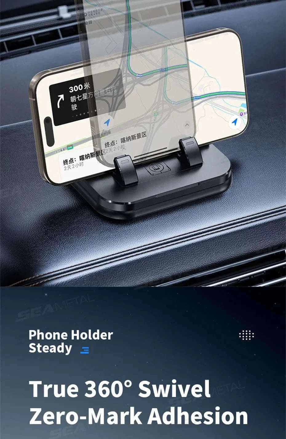 Dashboard Car Phone Holder with Number Plate-Black orange