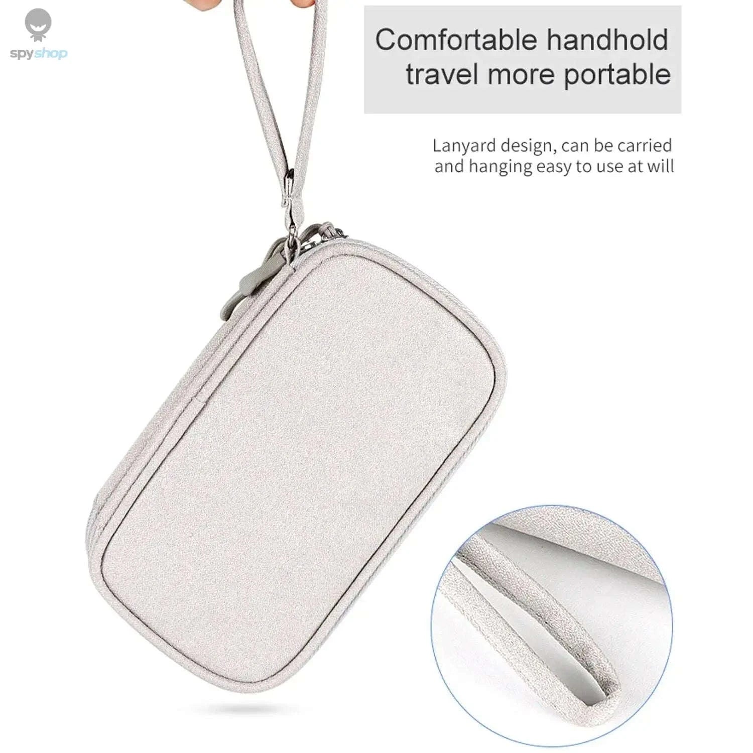 Data Cable Storage Bag – Waterproof Travel Organizer for Cords and Accessories-Single Layer 1