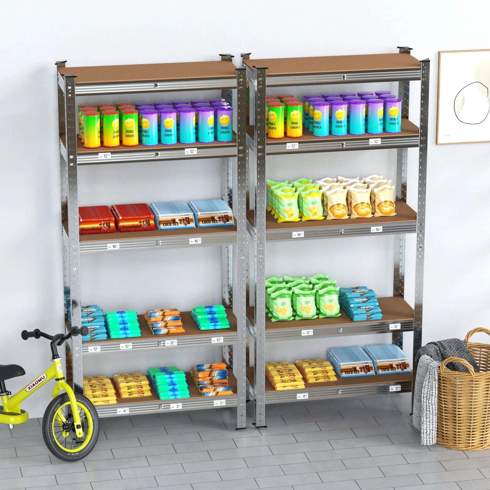 DayPlus 5‑Tier Boltless Garage Shelving Unit-150 x 70 x 30 cm / UNITED KINGDOM