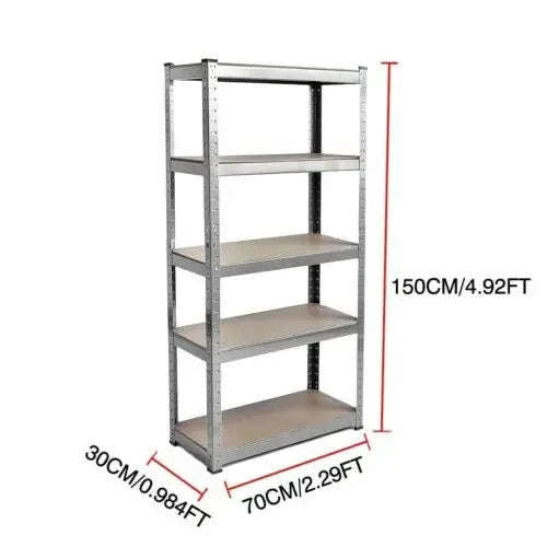 DayPlus 5‑Tier Boltless Garage Shelving Unit-150 x 70 x 30 cm / UNITED KINGDOM