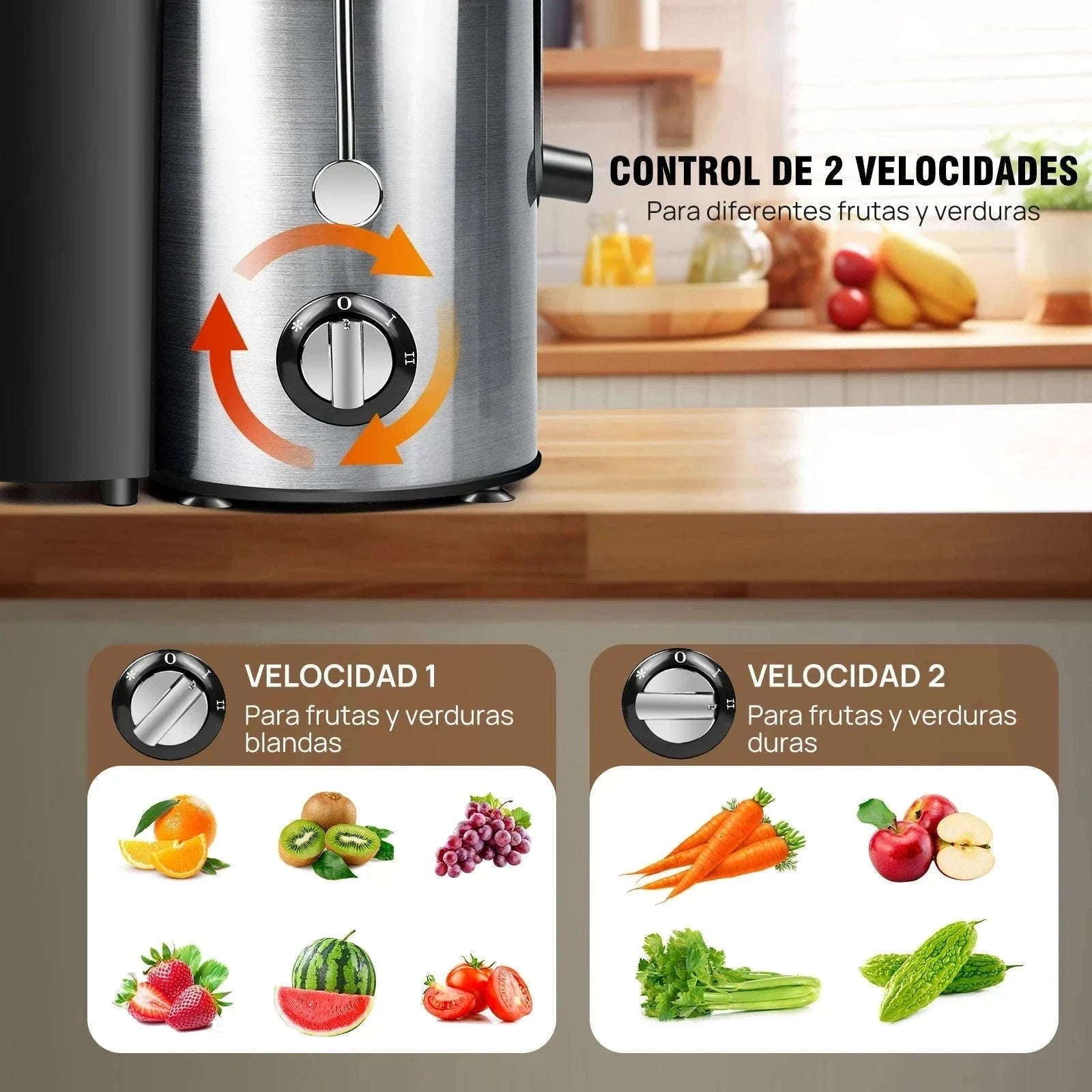 DayPlus 900W Centrifugal Juicer for Whole Fruits and Vegetables-GERMANY