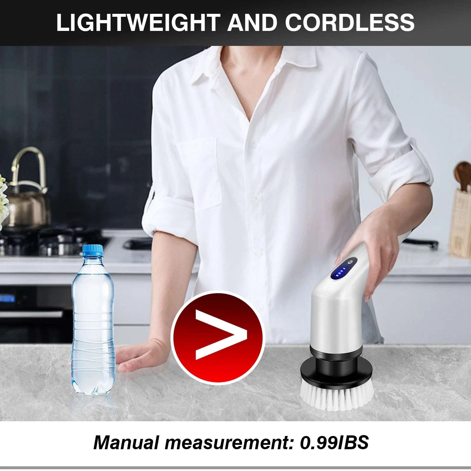 DayPlus Cordless Electric Cleaning Brush 10‑in‑1 Spin Scrubber-UNITED KINGDOM