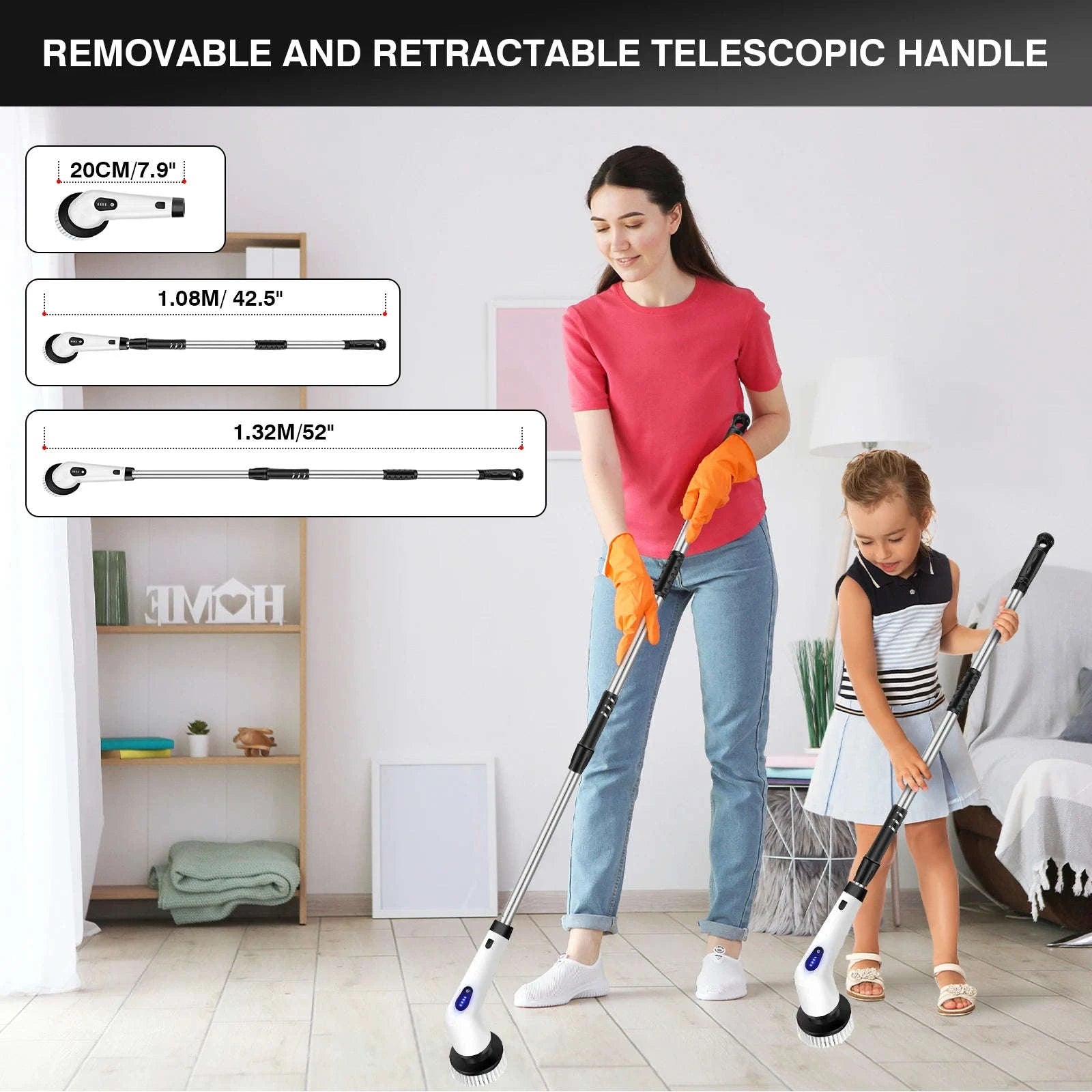 DayPlus Cordless Electric Cleaning Brush 10‑in‑1 Spin Scrubber-UNITED KINGDOM