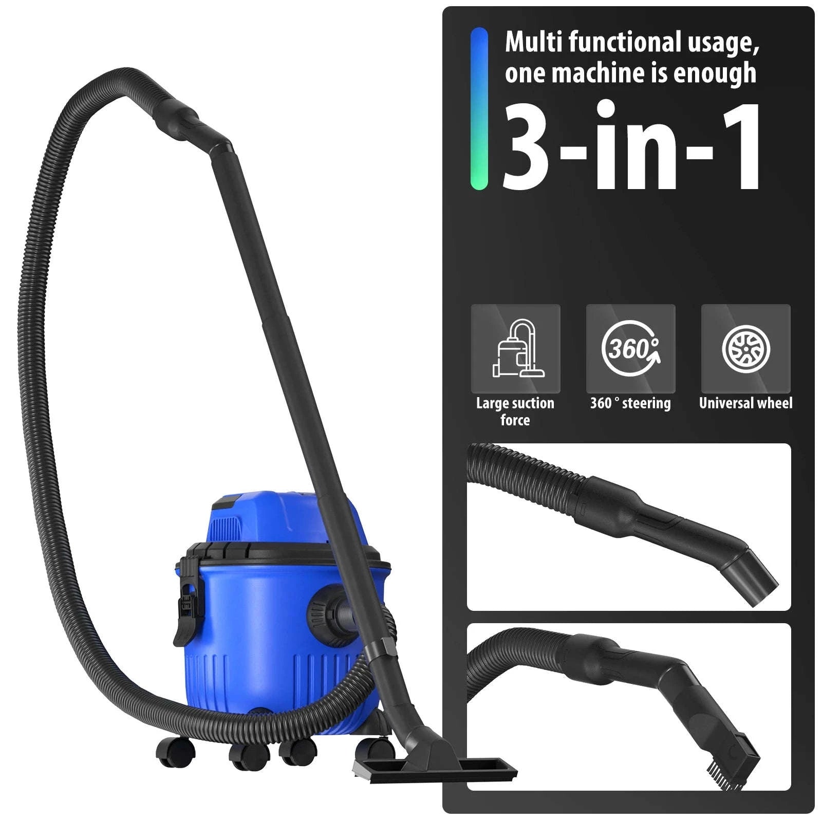 DayPlus Industrial Vacuum Cleaner Wet & Dry 15L-UNITED KINGDOM
