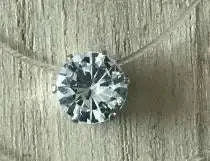 Dazzling Zircon Floating Necklace-6 claw