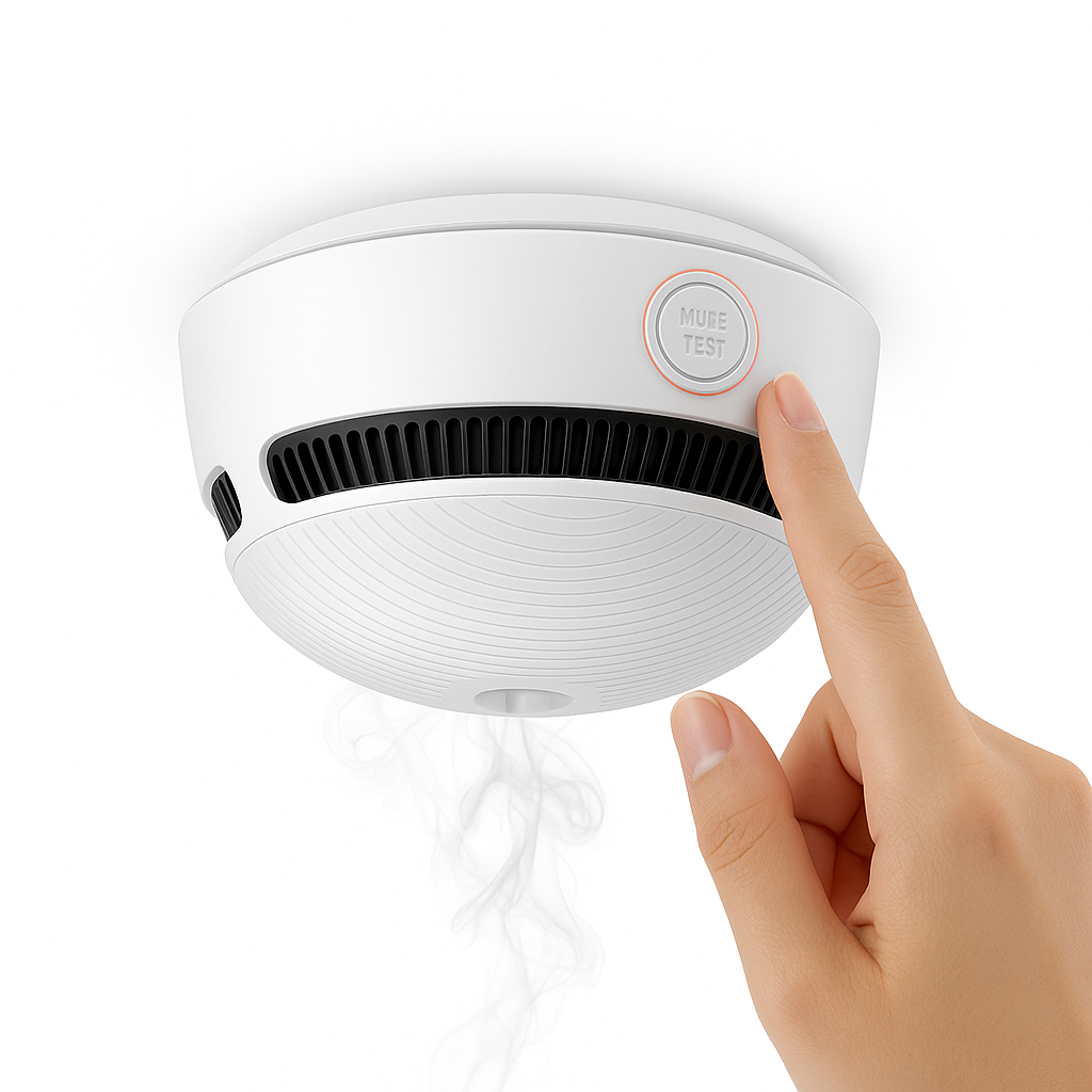 Detector de fum DC 3V, 85dB, funcție auto-verificare, durată de viață senzor 10 ani, alimentare cu baterie, alarmă de fum pentru hol, garaj, apartament, securitate
