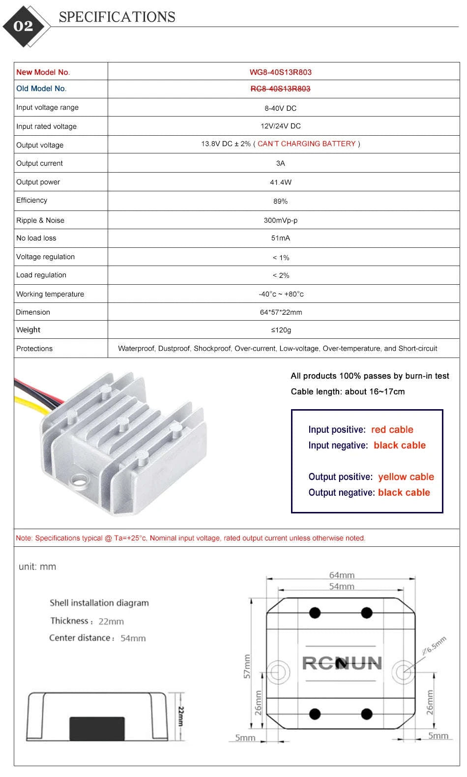 DC 8–40V to 12V Boost Buck Converter Voltage Stabilizer-3A / 8-40V / 12V