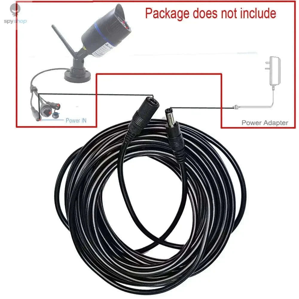 DC Power Extension Cable 5M/10M for Reliable 12V Power-10m