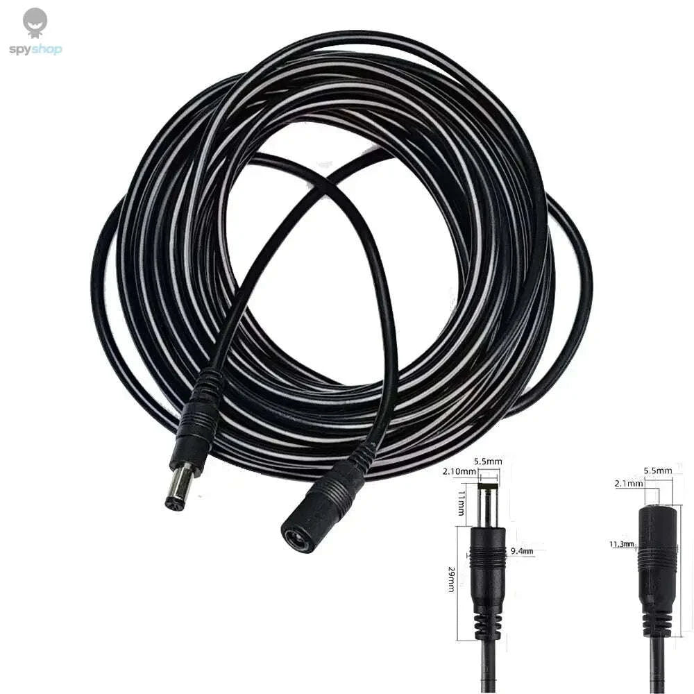 DC Power Extension Cable – 5M/10M Reach for Reliable 12V Power-10m