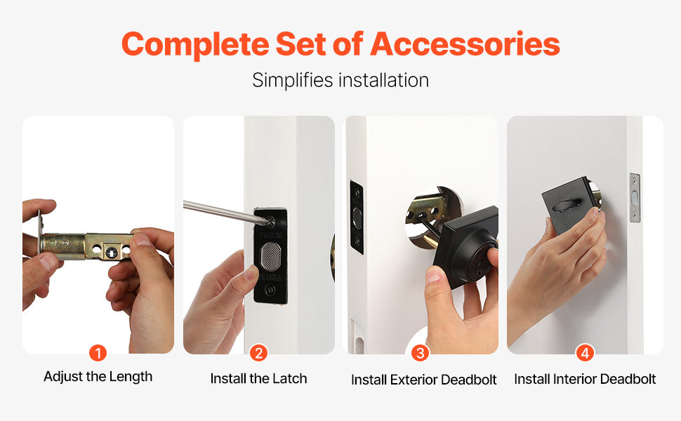 Single Cylinder Deadbolt Lock with 3 Keys for Interior & Exterior Doors