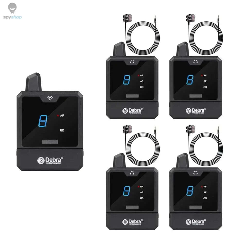 Debra UHF IEM Wireless Monitor System – Portable, Clear, Low‑Latency Monitoring-With 6 receivers