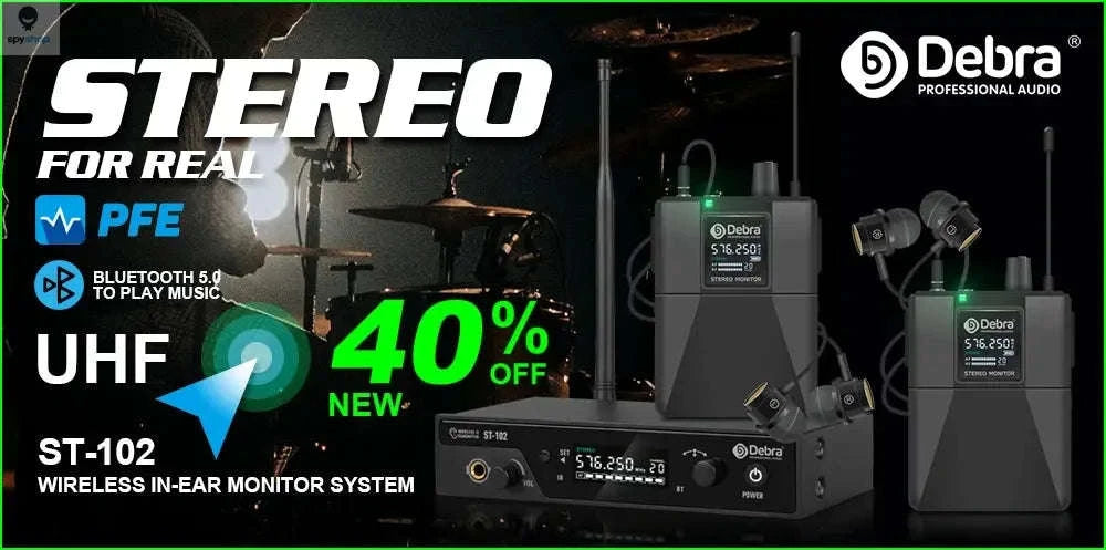 Debra UHF IEM Wireless Monitor System – Portable, Clear, Low‑Latency Monitoring-With 6 receivers