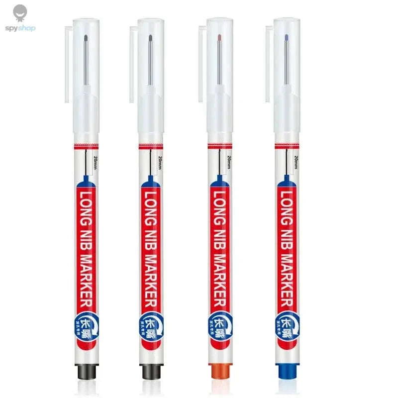 Deep Hole Marker Pen Set – 20mm Nib for Clean, Precise Marking-2blue 2black
